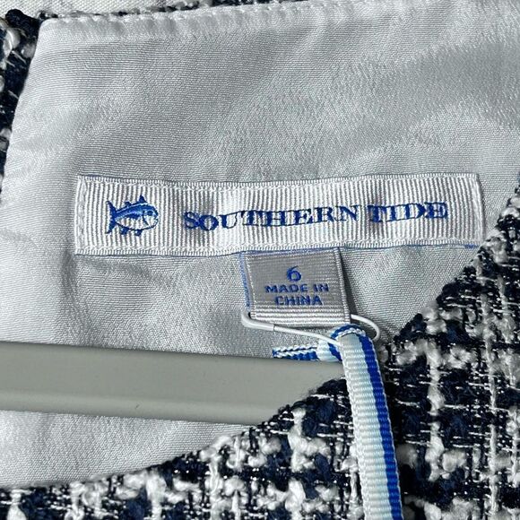 Southern Tide Paislee Dress Cinnamon Bay Tweed - Picture 9 of 12